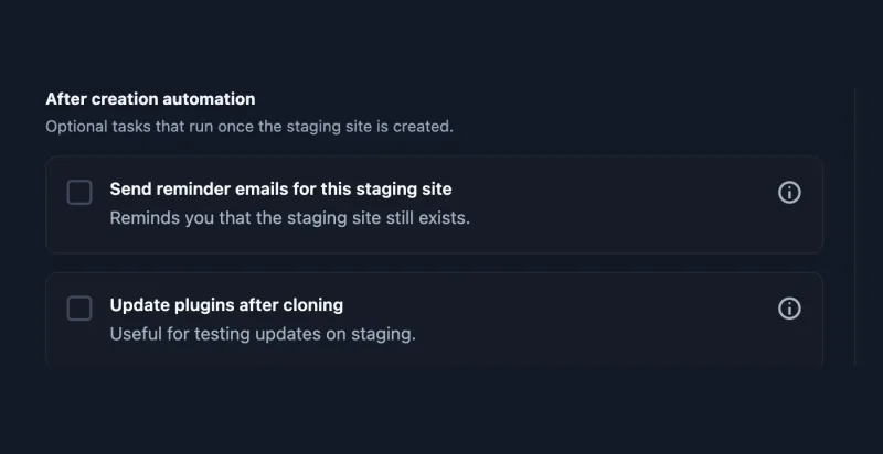 Automatic plugin updates on a new staging site