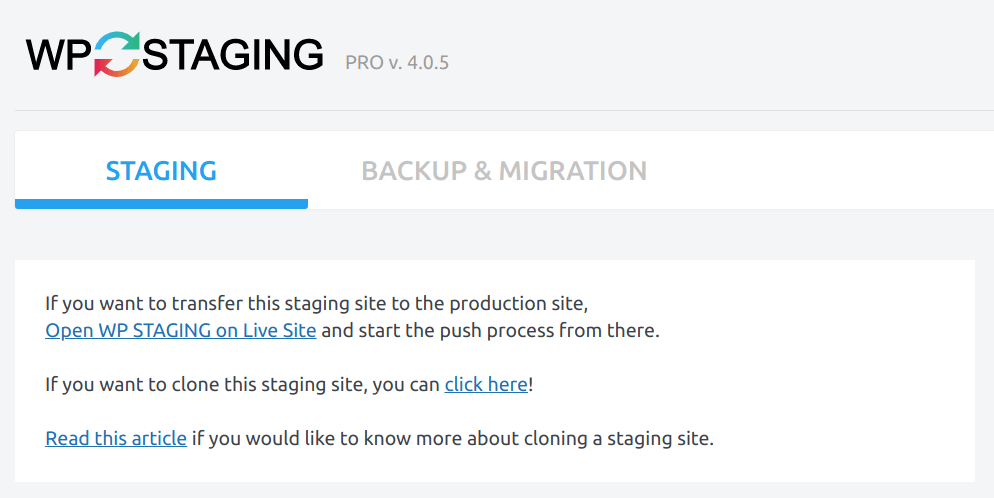 Dev > Staging > Live WordPress Environment with WP STAGING