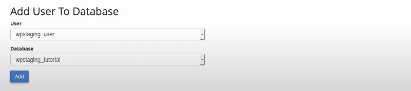 Picture: MySQL databases add user to database