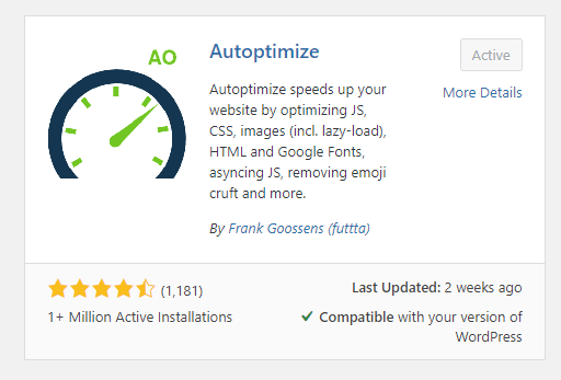 Increase Site Speed with Autoptimize