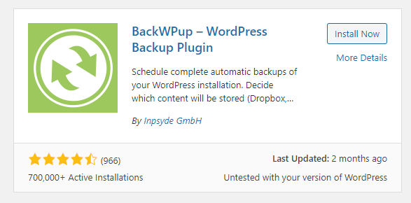 Image: The WordPress Plugin BackWPup