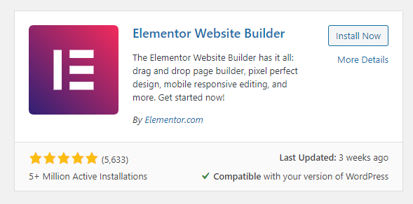 Image: The WordPress Plugin Elementor