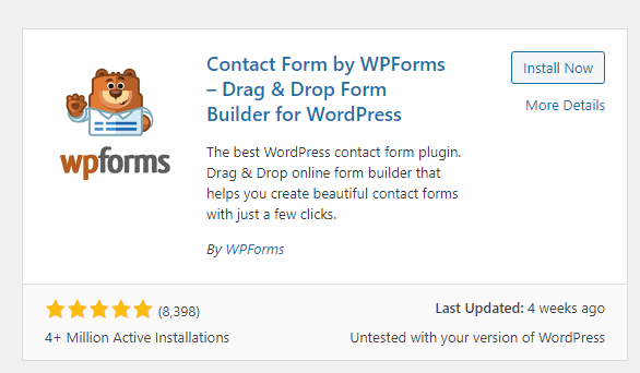 Image: The WordPress Plugin WPForms