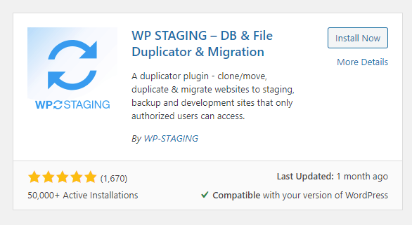 Image: The WordPress Plugin WP STAGING