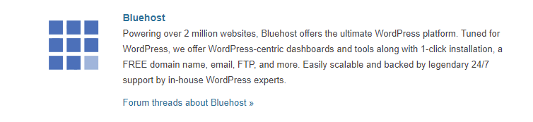 Bluehost WordPress Hosting Provider