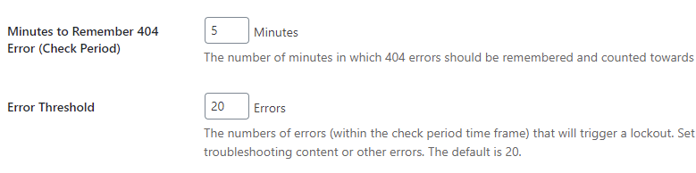 iThemes Security: 404 detection