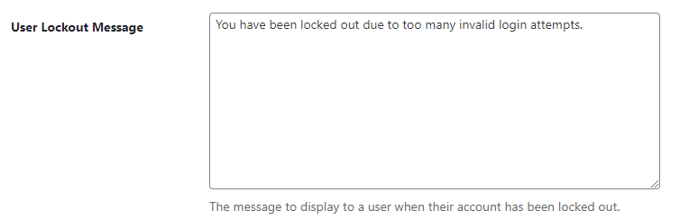 iThemes Security: Lockout Message