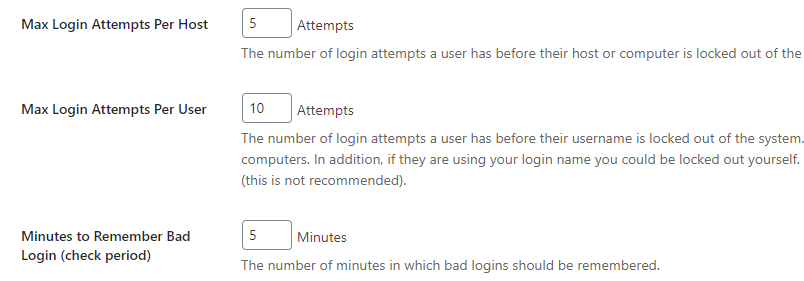 iThemes Security: Login Settings