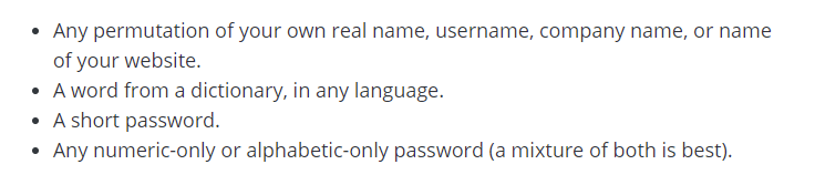 WordPress.org: Passwords