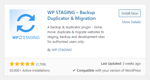 WP STAGING Plugin