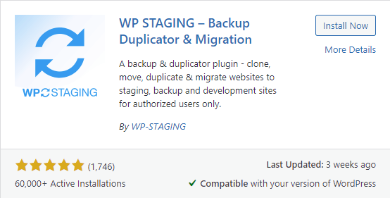 The WP STAGING Plugin