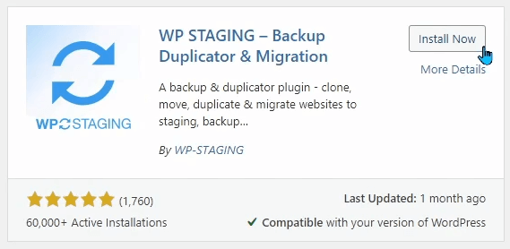 WP STAGING Plugin