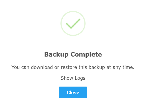 Backup Completed