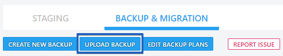 Upload Backup Button