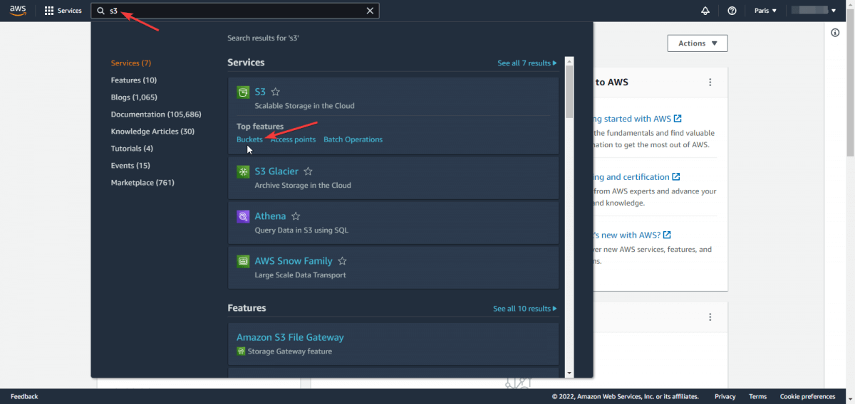How to Backup site to Amazon S3 Bucket. Create Amazon S3 API