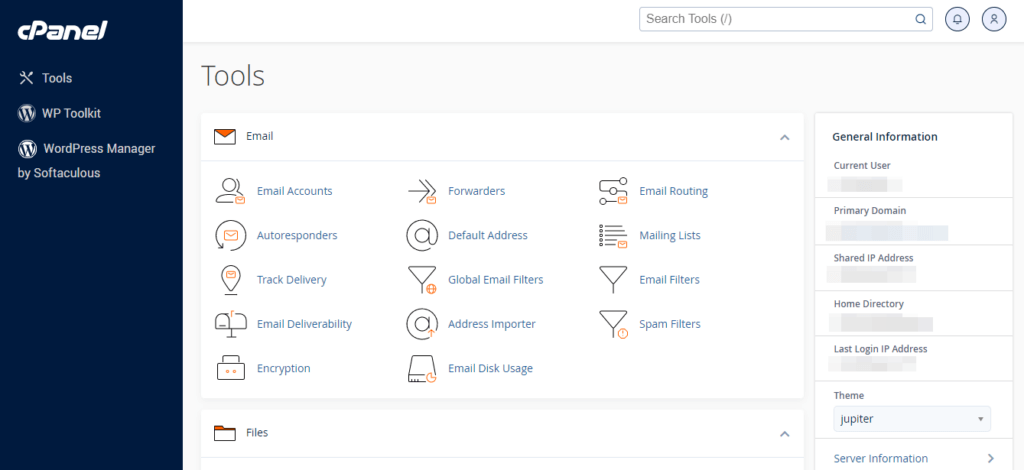 Cpanel Dashboard