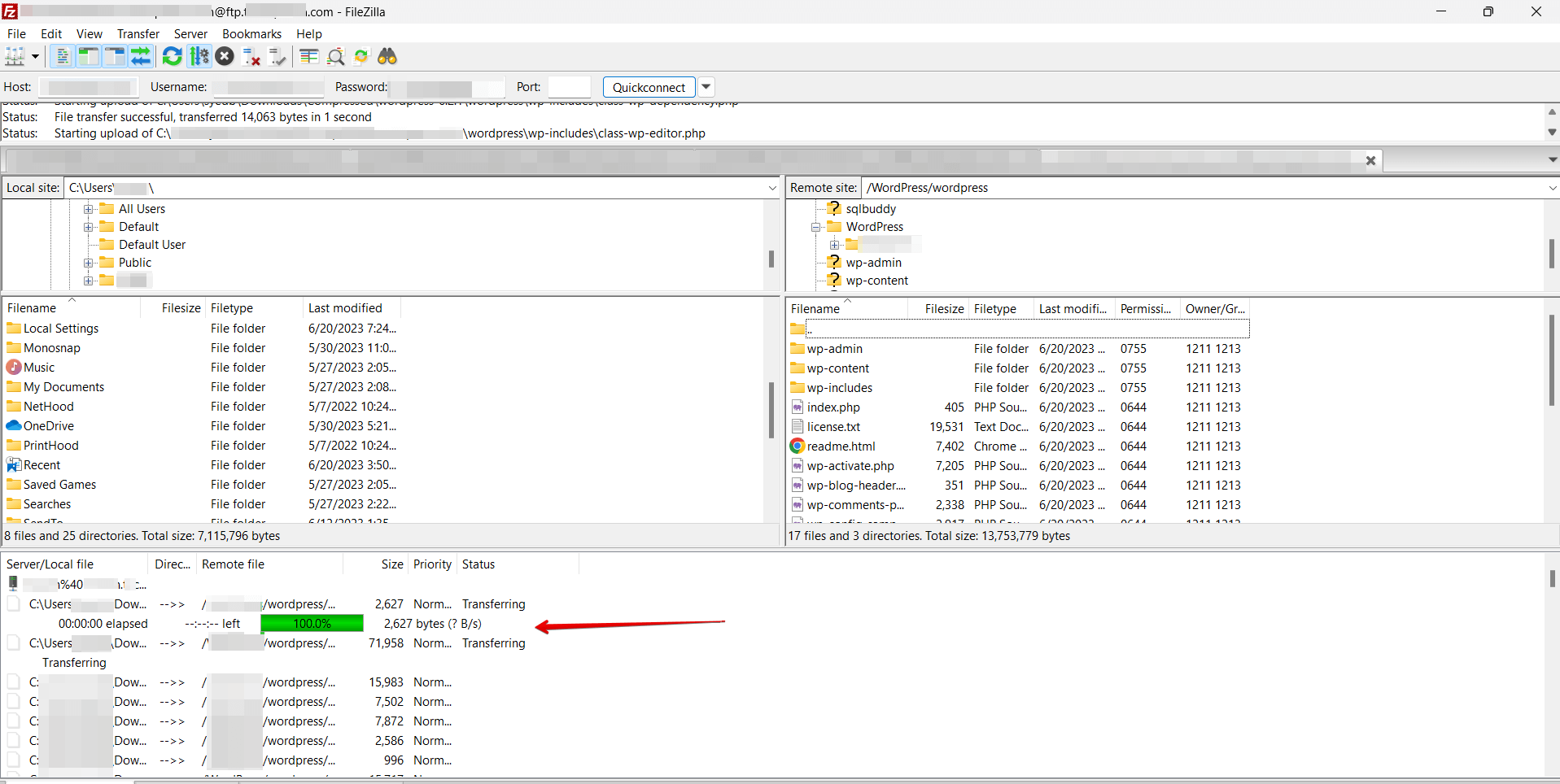 config filezilla server