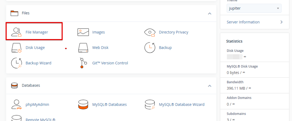 Cpanel File Manager