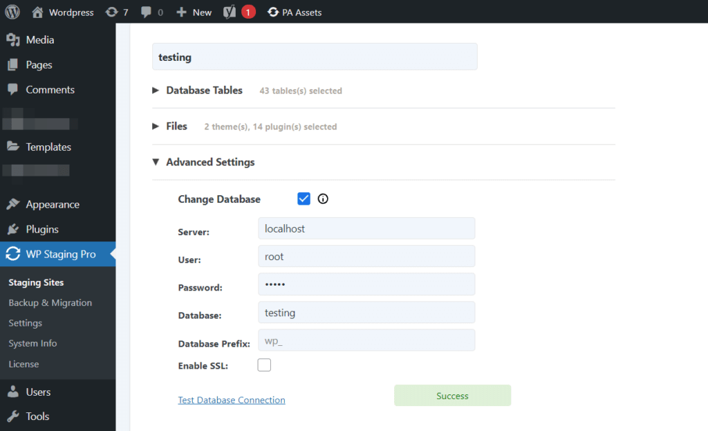 Clone to a separate database