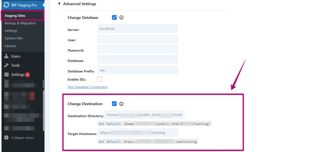 Copy Staging Site into Subdomain