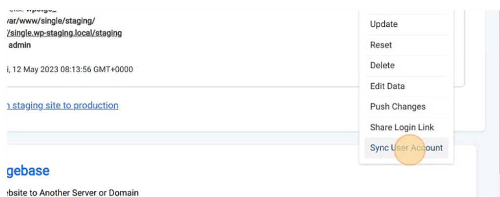 Syncronize user accounts between staging and live site
