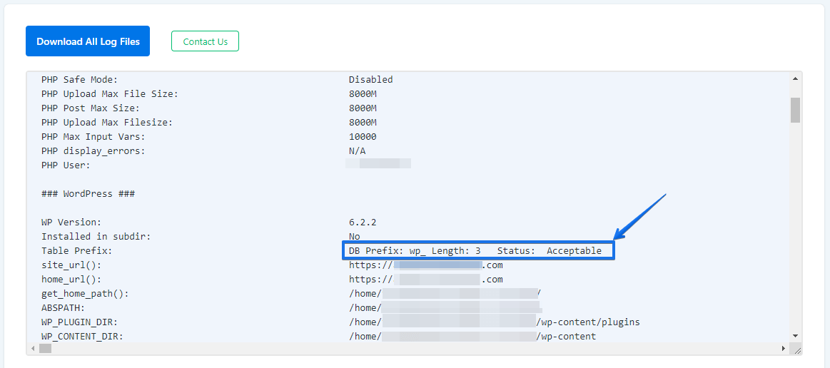 WordPress Table Prefix