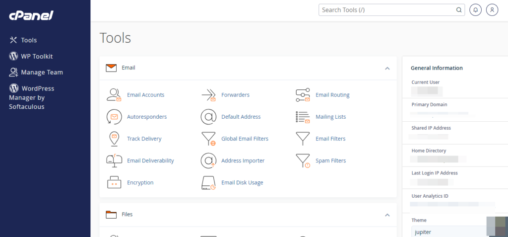 Cpanel Dashboard