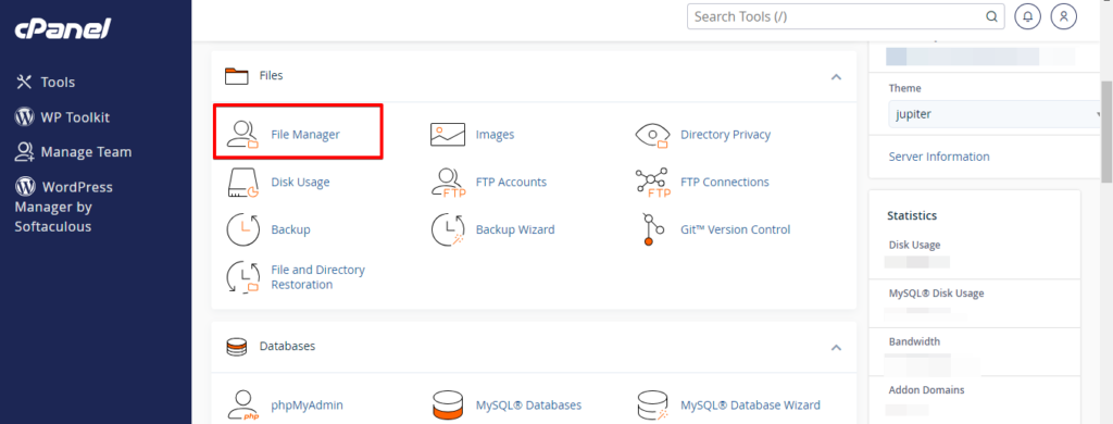 Cpanel File Manager