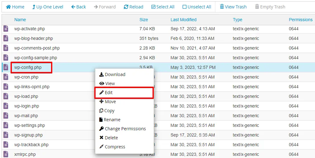 Edit Config.php to optimize wordpress database