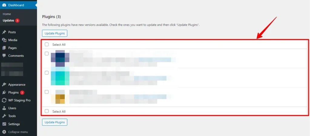 update plugins to fix Another Update is Currently in Progress in wordpress