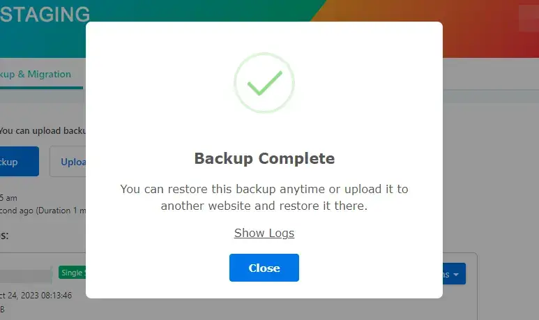 Complete Backup