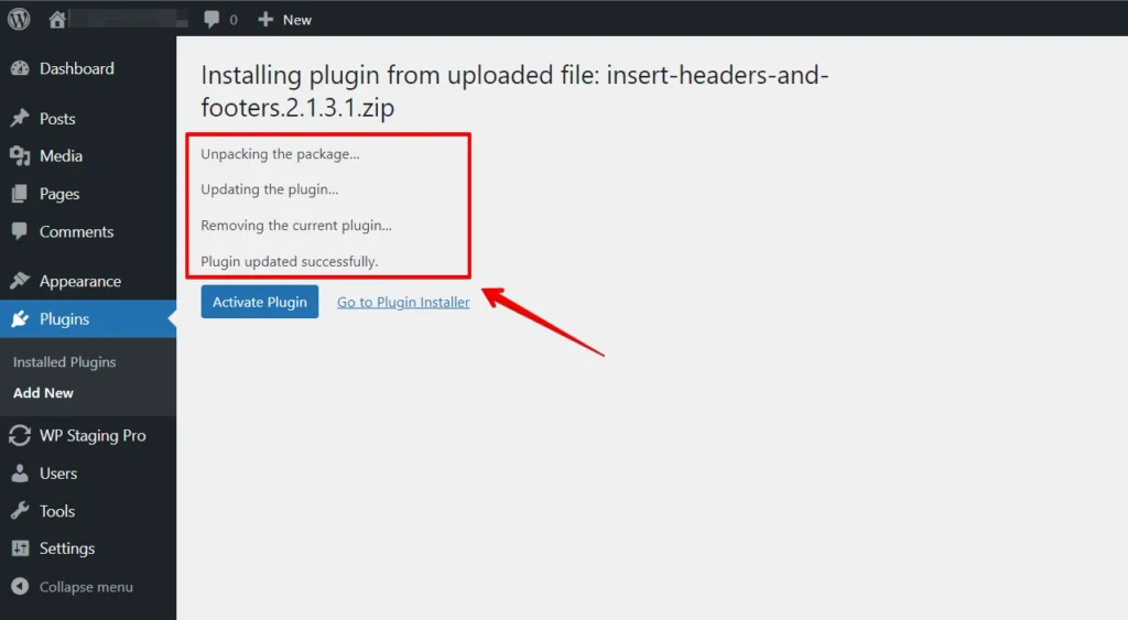 installing plugin from uploaded file