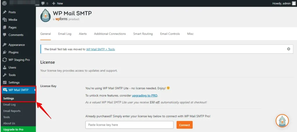 WP Mail SMTP Setting