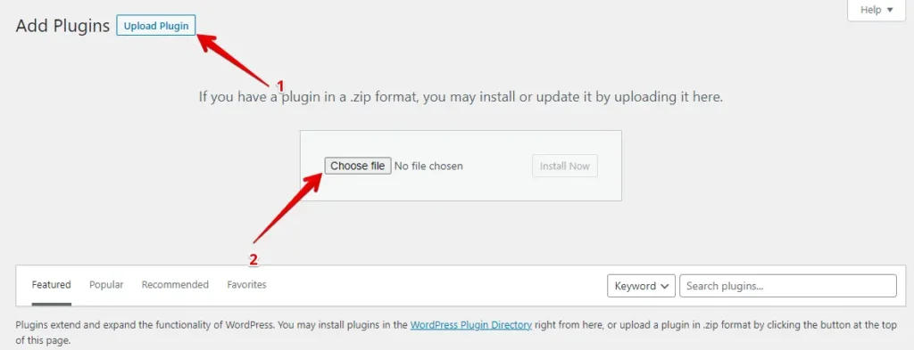 Upload and Choose Plugin