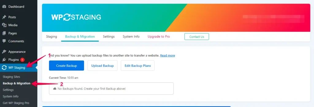 Backup & Migration Option