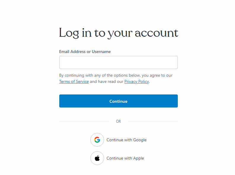 Wordpress.com Login Page