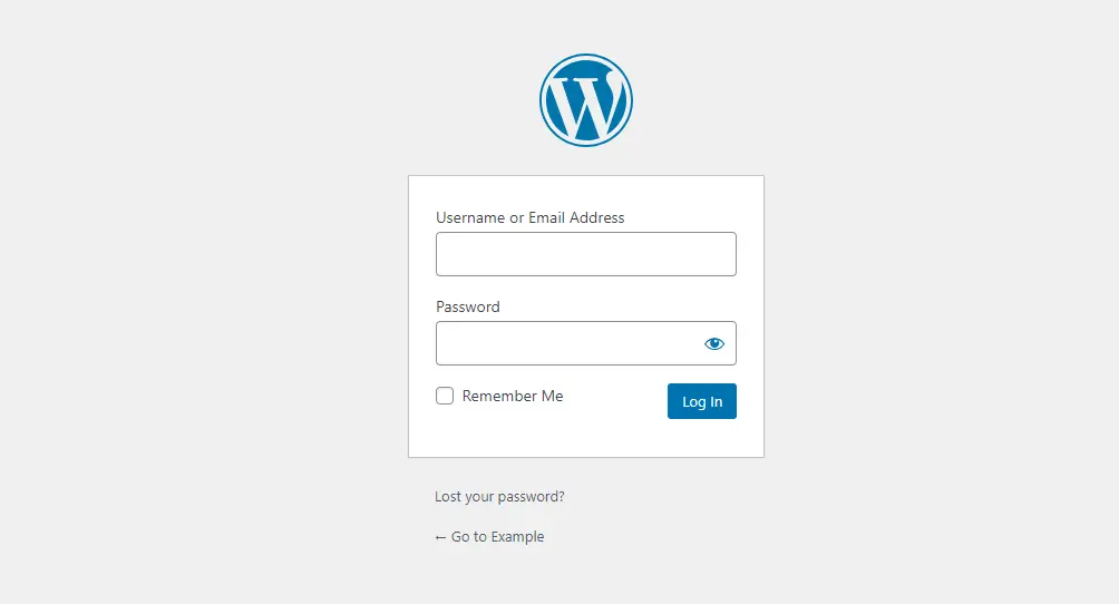 Login into your website