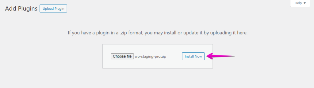 Install WP Staging Pro Plugin