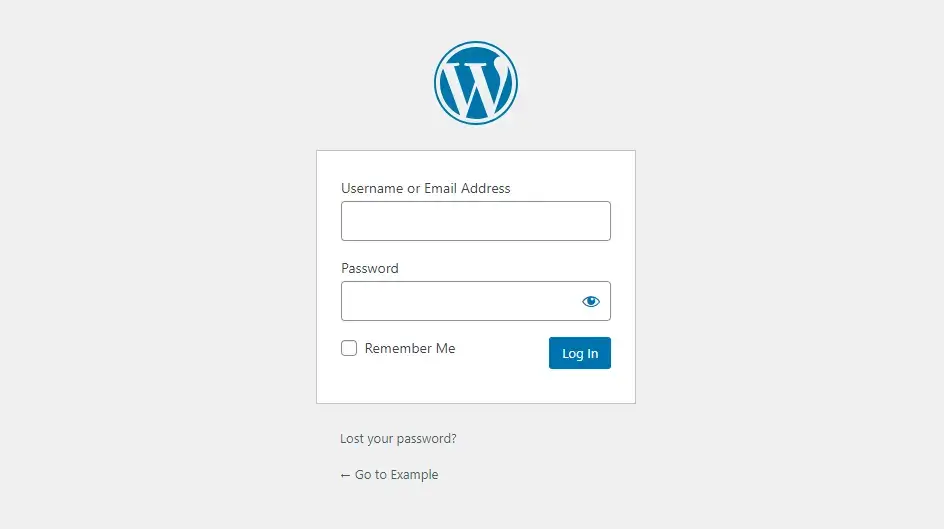 WordPress Login Page