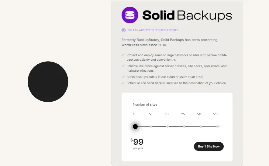 BackupBuddy Pricing Plan