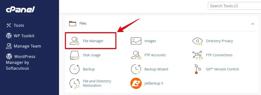 cPanel File Manager