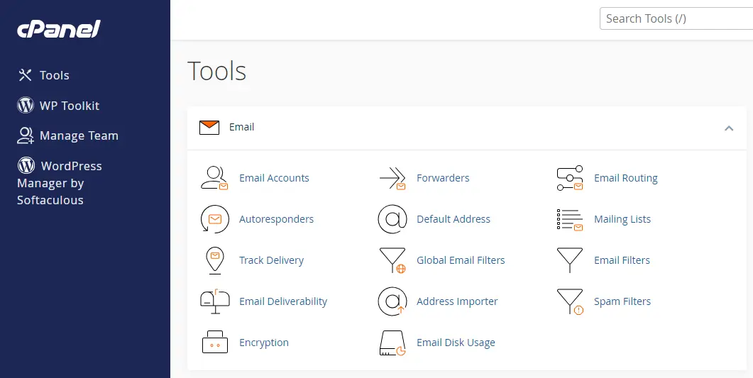 cPanel login