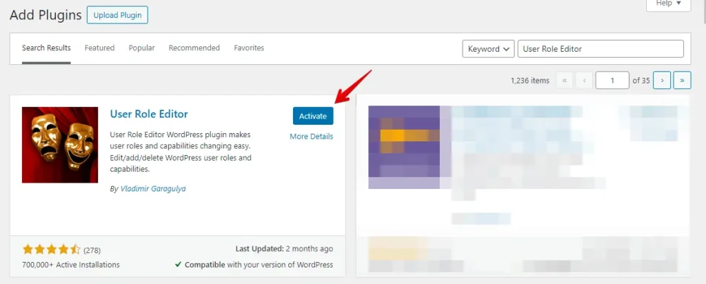 Activate User Role Editor Plugin
