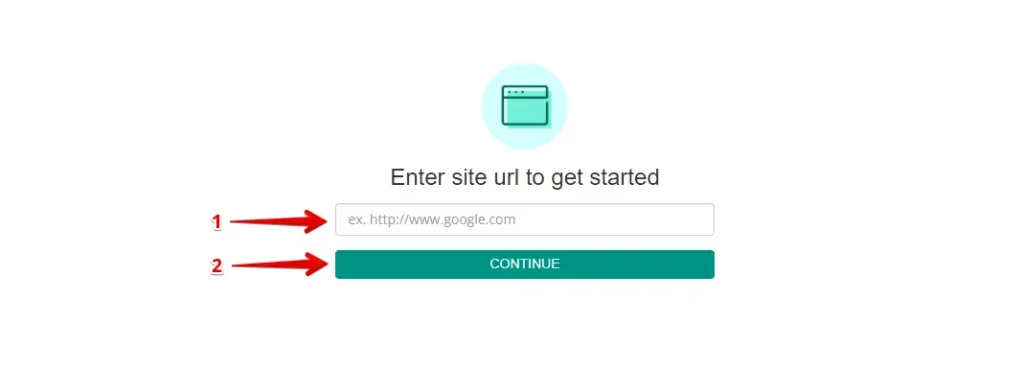 Enter your Website URL