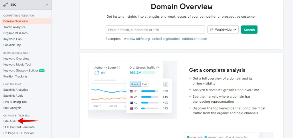 Semrush Site Audit