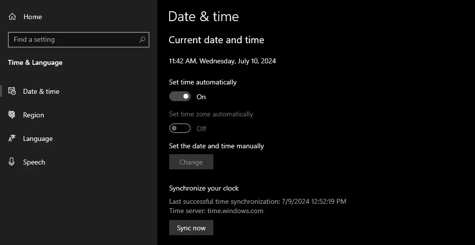 Set Windows Date and Time to fix your connection is not private