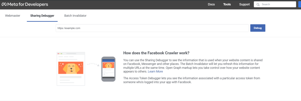 Facebook Debuger Tool