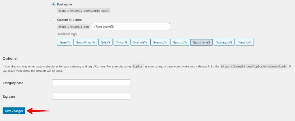 Save Permalinks Changes