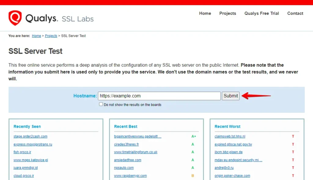 SSL Labs to fix your connection is not private