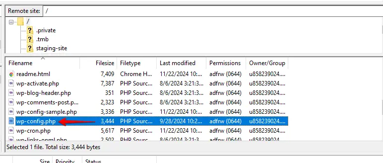 WordPress WP Config File